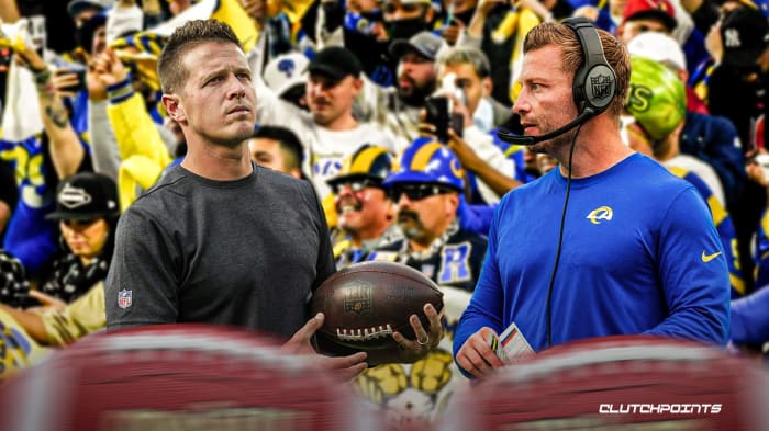 Mike LaFleur with Rams coach Sean McVay.